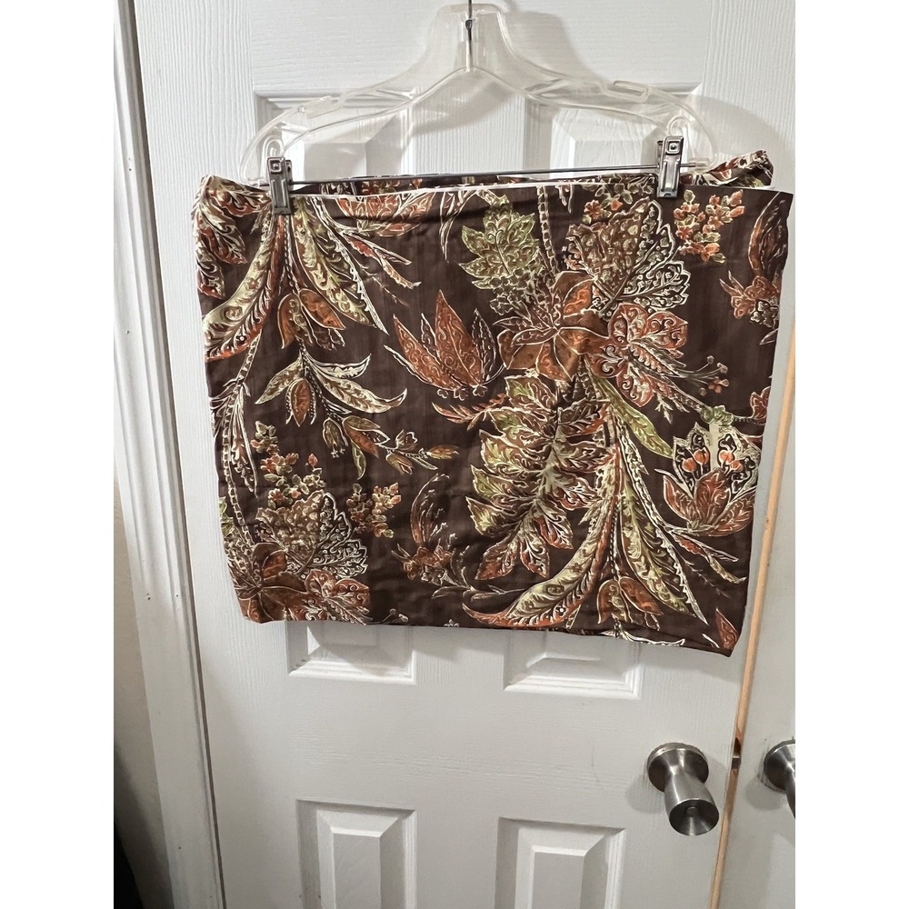 Tommy Bahama TIKI BAY Lining Lined Window Valance 80"x17"Chocolate Orange